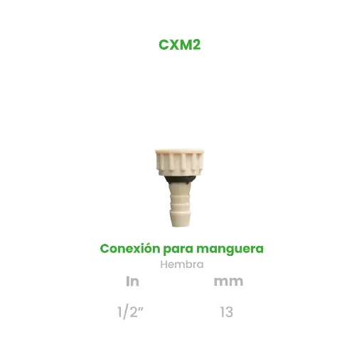 [CXM2] CONEXIÓN PARA MAGUERA HEMBRA DE 1/2"
