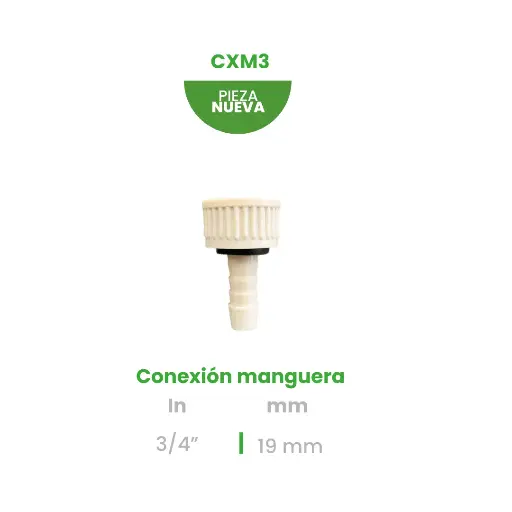 [CXM3] CONEXIÓN PARA MANGUERA HEMBRA DE 3/4"