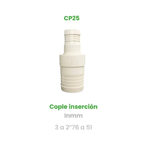 [CP25] COPLE DE INSERCION DE 3 A 2"