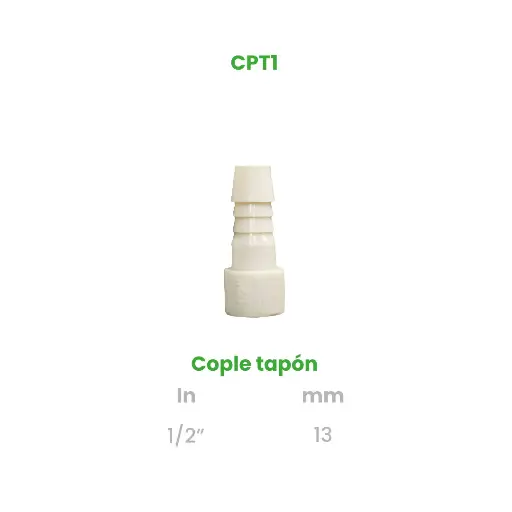 [CPT1] COPLE DE INSERCIÓN TAPON DE 1/2"