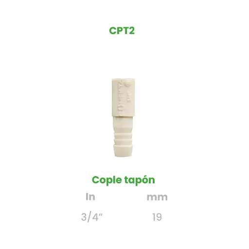 [CPT2] COPLE DE INSERCIÓN TAPON DE 3/4"