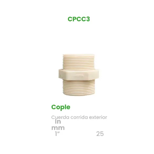 [CPCC3] COPLE CUERDA CORRIDA EXTERIOR  DE 1"