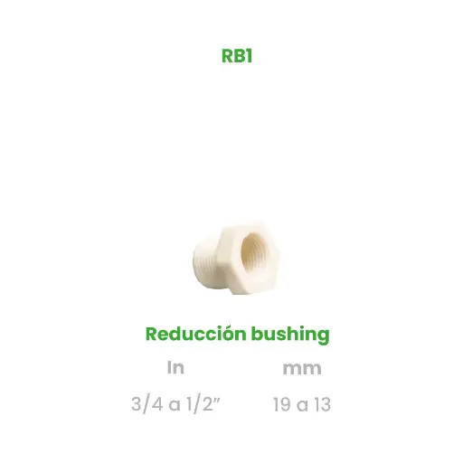 [RB1] REDUCCION BUSHING DE 3/4 A 1/2"