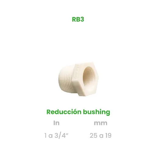 [RB3] REDUCCION BUSHING DE 1  A 3/4"