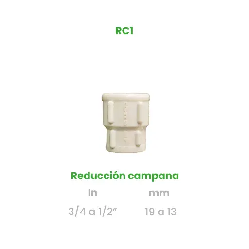 [RC1] REDUCCION CAMPANA DE 3/4 A 1/2"
