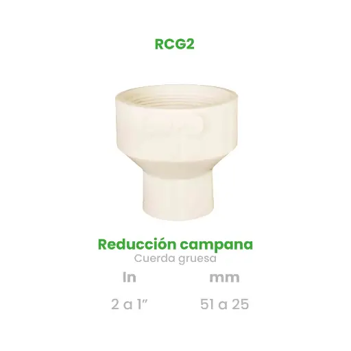 [RCG2] REDUCCION CAMPANA DE 2 A 1" CUERDA GRUESA
