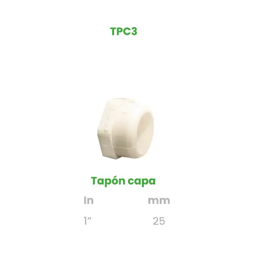 [TPC3] TAPON CAPA DE 1"
