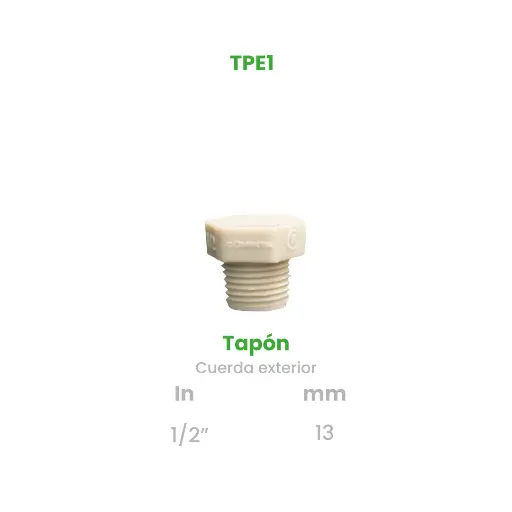 [TPE1] TAPON EXTERIOR DE 1/2"