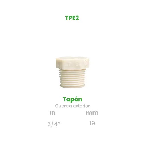 [TPE2] TAPON EXTERIOR DE 3/4"
