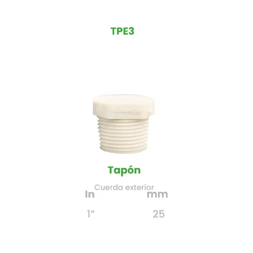 [TPE3] TAPON EXTERIOR DE 1"