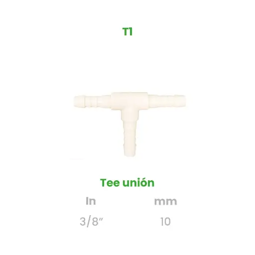 [T1] TEE UNIÓN DE 3/8"