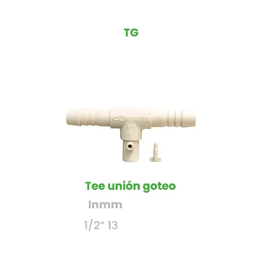 [TG] TEE UNIÓN DE 1/2" PARA GOTEO
