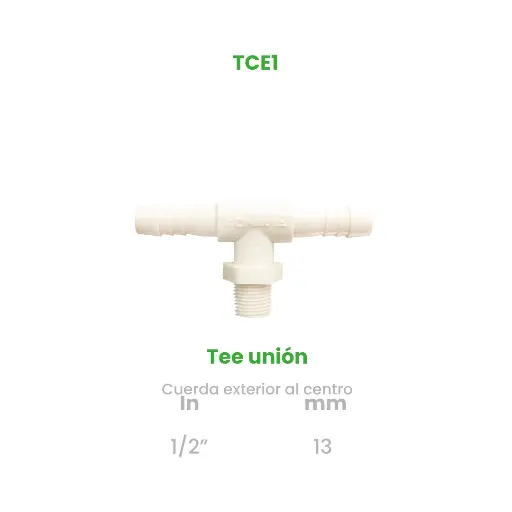 [TCE1] TEE UNION DE 1/2 CUERDA EXTERIOR AL CENTRO