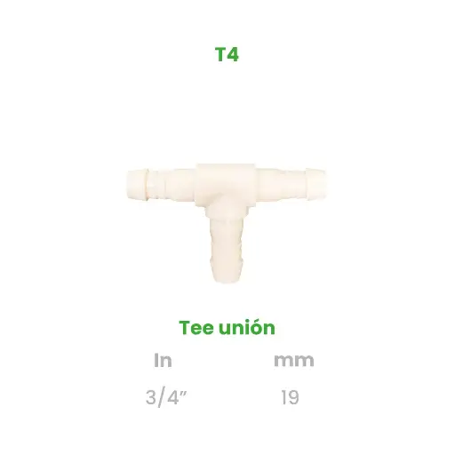 [T4] TEE UNIÓN DE 3/4"
