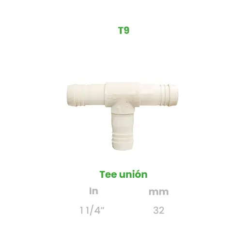 [T9] TEE UNION DE 1 1/4"
