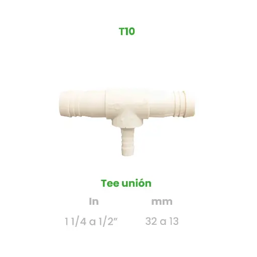[T10] TEE UNION DE 1 1/4 A 1/2"
