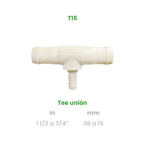 [T15] TEE UNION DE 1 1/2 A 3/4"