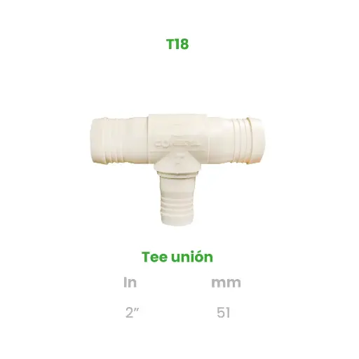 [T18] TEE UNION DE 2"