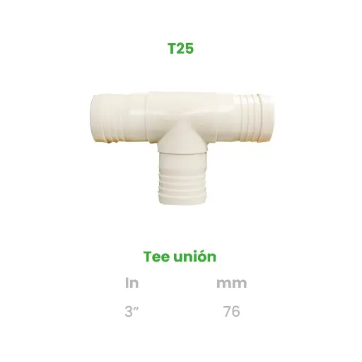 [T25] TEE UNION DE 3"