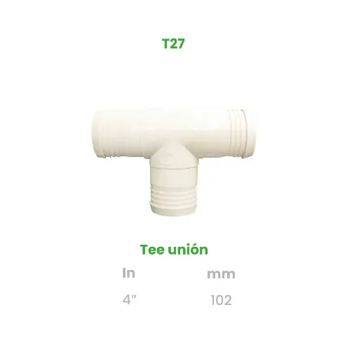 [T27] TEE UNION DE 4"