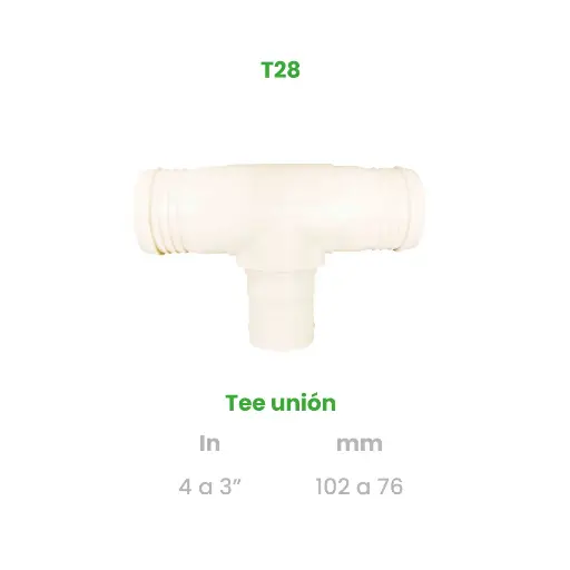 [T28] TEE UNION DE 4 A 3"