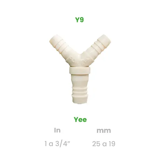 [Y9] YEE DE 1 A 3/4"