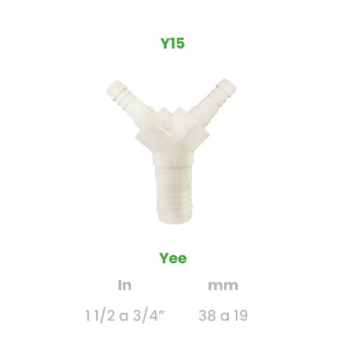 [Y15] YEE DE 1 1/2 A 3/4"