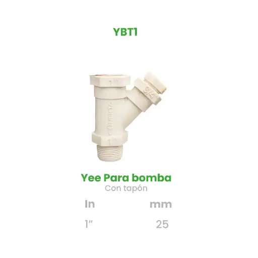 [YBT1] YEE  PARA BOMBA DE 1" C/TAPON